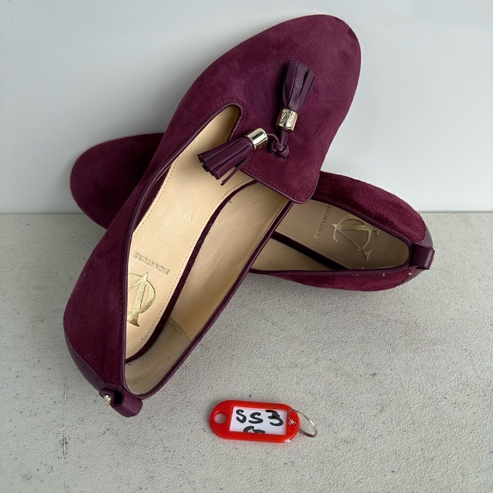 Vince Camuto Signature - Nancy, Calf Hair/Suede Flats, Deep Purple 38-8